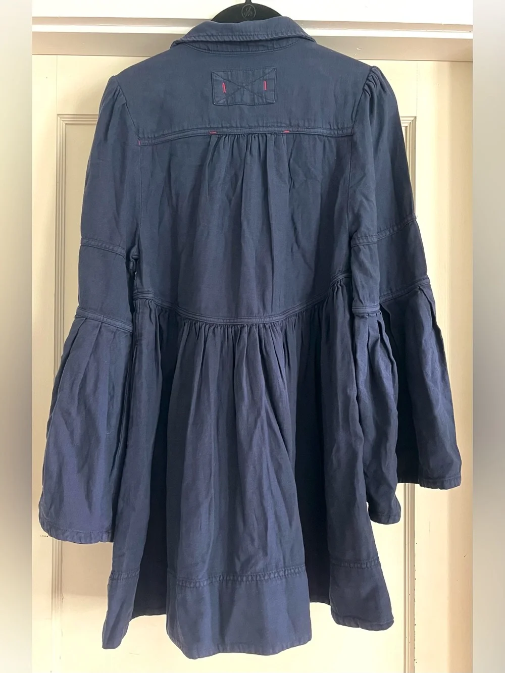 Free People We The Free Down East Denim Mini Dress in Clean Rinse Size XS NWT
